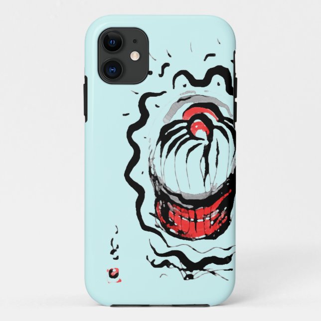 Para iPhone Da Case-Mate Cupcake com Cherry na Capa de telefone azul (Verso)