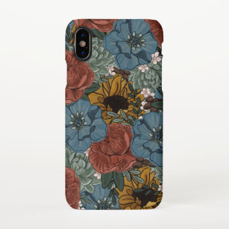 Para iPhone XS Capa de telefone de Café Bean Florals