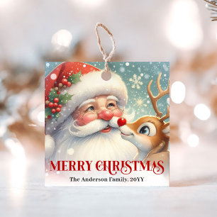 Para Lembrancinhas Adoráveis Etiquetas de Presente de Natal do Papai