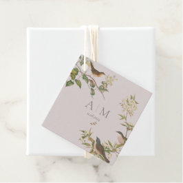 Para Lembrancinhas Aves e folhas, etiquetas românticas de favorecimen