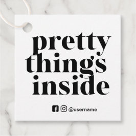 Para Lembrancinhas Bonito Dentro, pequenas empresas etiquetas brancas