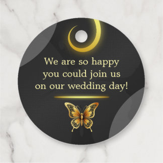 Para Lembrancinhas Borboletas Ouros pretas Favorecer Etiquetas