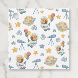 Para Lembrancinhas Capybara Astronaut Pattern Favorece Etiquetas