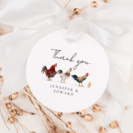 Para Lembrancinhas Casamento Rustic De Frango Obrigado Por Etiquetas 