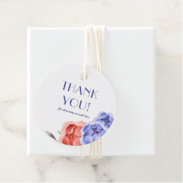 Para Lembrancinhas Cor da Água Floral Azul Inverno Obrigado Etiquetas