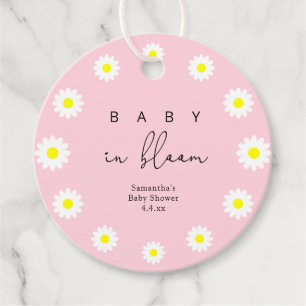 Para Lembrancinhas Daisies - Bebê em etiquetas floridas