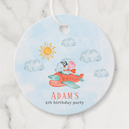 Para Lembrancinhas Elephant Pilot - Etiquetas de favorecimento de ani