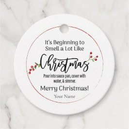 Para Lembrancinhas Está começando a cheirar como Etiquetas de Natal