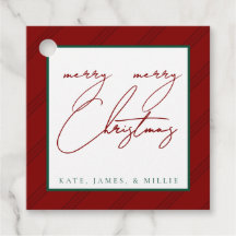 Etiquetas Clássicas de Feriado de Stripe - Tons de