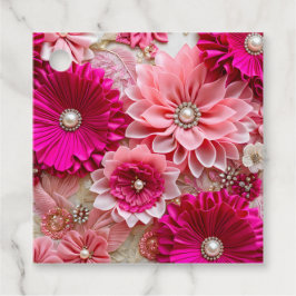 Para Lembrancinhas Etiquetas Coloridas de Arte de Tecido Floral