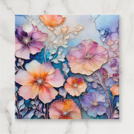 Para Lembrancinhas Etiquetas Coloridas De Arte De Tinta Floral