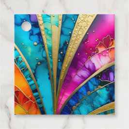 Para Lembrancinhas Etiquetas Coloridas de Presente na Arte Deco