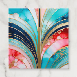 Para Lembrancinhas Etiquetas Coloridas de Presente na Arte Deco