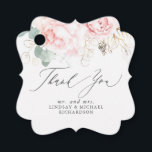 Para Lembrancinhas Etiquetas de Agradecimento Elegantes Florais Rosas<br><div class="desc">Etiquetas de agradecimento de flores de rosa rosa</div>