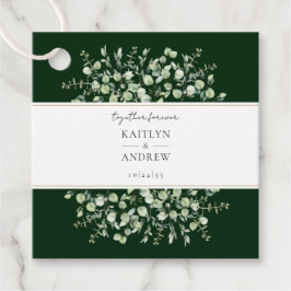 Para Lembrancinhas Etiquetas de casamento Dark Green Eucalyptus Toget