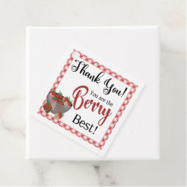 Para Lembrancinhas Etiquetas de favo de morango de chocolate, favor d