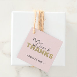 Para Lembrancinhas Etiquetas de Favor Blush Pink Amor e Agradecimento