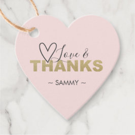 Para Lembrancinhas Etiquetas de Favor com Rosa Corado Amor e Agradeci