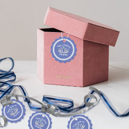 Para Lembrancinhas Etiquetas de Favor da Princesa Tiara lavanda Azul