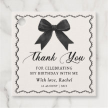 Etiquetas de Favor de Aniversário de Arco Preto El