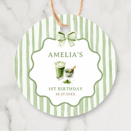 Para Lembrancinhas Etiquetas de Favor de Aniversário Matcha com Listr