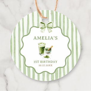 Para Lembrancinhas Etiquetas de Favor de Aniversário Matcha com Listr