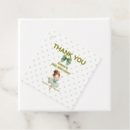 Para Lembrancinhas Etiquetas de Favor de Bola Pequena Princesa Verde 