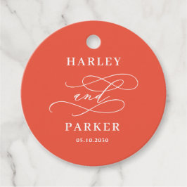 Para Lembrancinhas Etiquetas de Favor de Casamento de Caligrafia Chic