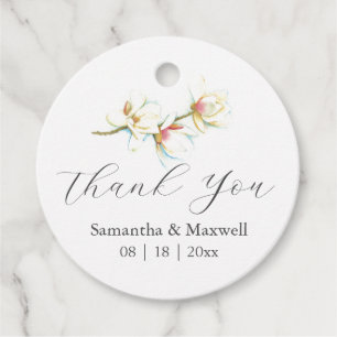 Para Lembrancinhas Etiquetas de Favor de Casamento Flores de Magnólia