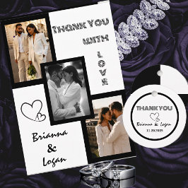 Para Lembrancinhas Etiquetas de Favor de Casamento Preto e Branco na 