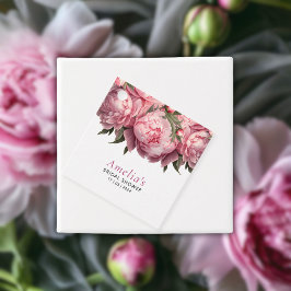 Para Lembrancinhas Etiquetas de Favor de Chá de Noiva com Peônias Ros
