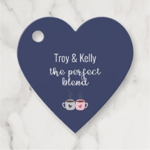 Etiquetas de Favor de Chá de Noiva Temático de Caf