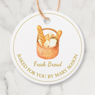 Para Lembrancinhas Etiquetas de Favor de Pão Homemade Branco