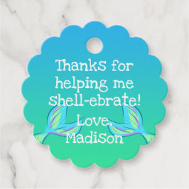 Para Lembrancinhas Etiquetas de Favor de Shell Personalizadas da Sere