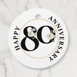 Para Lembrancinhas Etiquetas de Favor do Aniversário de 80 Elegante