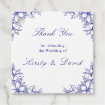 Etiquetas de Favor do Casamento Floral de Ornament
