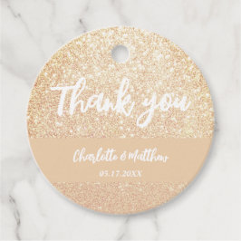 Para Lembrancinhas Etiquetas de Favor do Casamento Glitter Dourado El