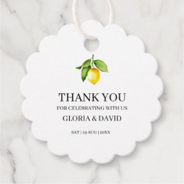 Para Lembrancinhas Etiquetas de Favor do Casamento Moderno de Lemon A