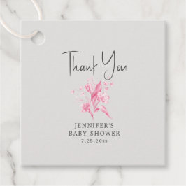 Para Lembrancinhas Etiquetas de Favor do Chá de fraldas Floral Rosa G