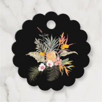 Etiquetas de Favor do Chá de panela Floral Tropica