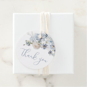 Para Lembrancinhas Etiquetas de Favor Floral Azul