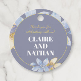 Para Lembrancinhas Etiquetas de Favor Floral Púrpura Elegante