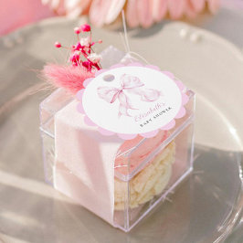 Para Lembrancinhas Etiquetas de favorecimento do Chá de fraldas rosa