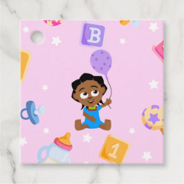 Para Lembrancinhas Etiquetas de Favoritos ao Chá de fraldas Akili e M