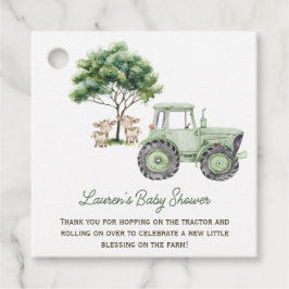 Para Lembrancinhas Etiquetas de Favoritos de Fazenda de Trator Verde 