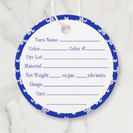 Para Lembrancinhas Etiquetas de Fio Redondo de 2" Azul Scandia Knit