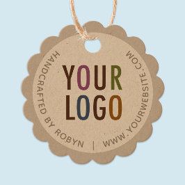 Para Lembrancinhas Etiquetas de fixação do logotipo Kraft com sequênc