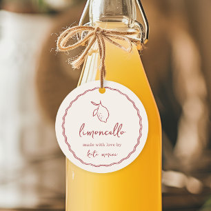 Para Lembrancinhas Etiquetas de Limoncello Escrita à Mão Dolce Vita