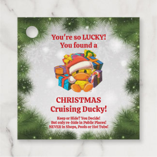 Para Lembrancinhas Etiquetas de Pato Cruzador de Natal
