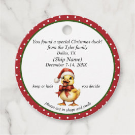 Para Lembrancinhas Etiquetas de Pato Cruzador de Natal